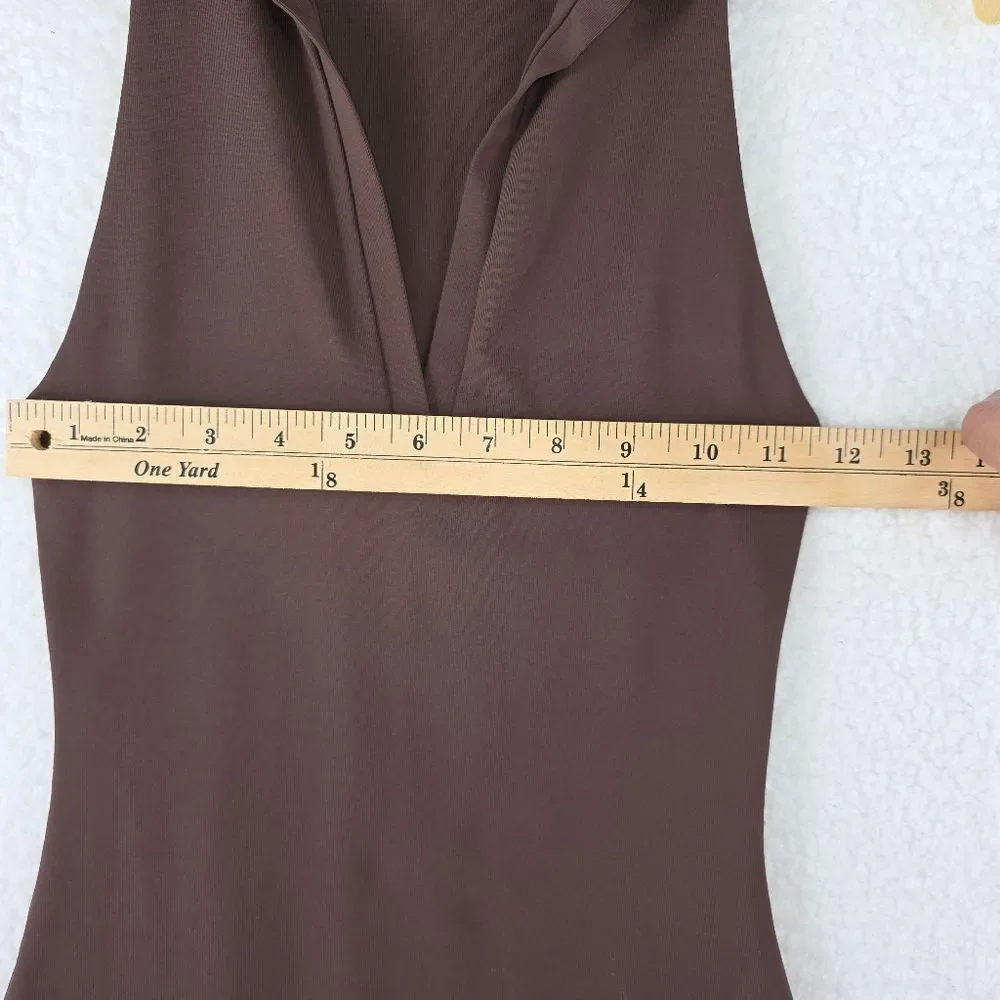 Babaton Golf Sleeveless Bodycon Dress Brown Size XS - Picture 7 of 10
